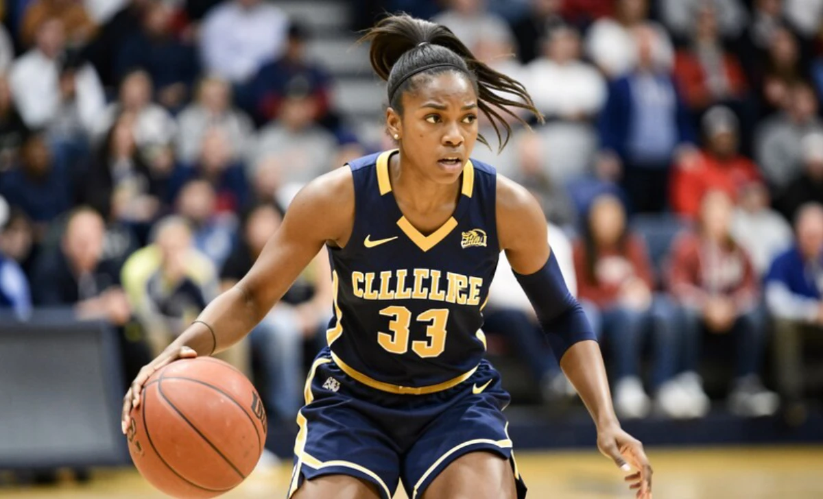 Alexis Hawkins NCAAW career - female college basketball guard dribbling ball on court in Clark Atlanta Panthers uniform