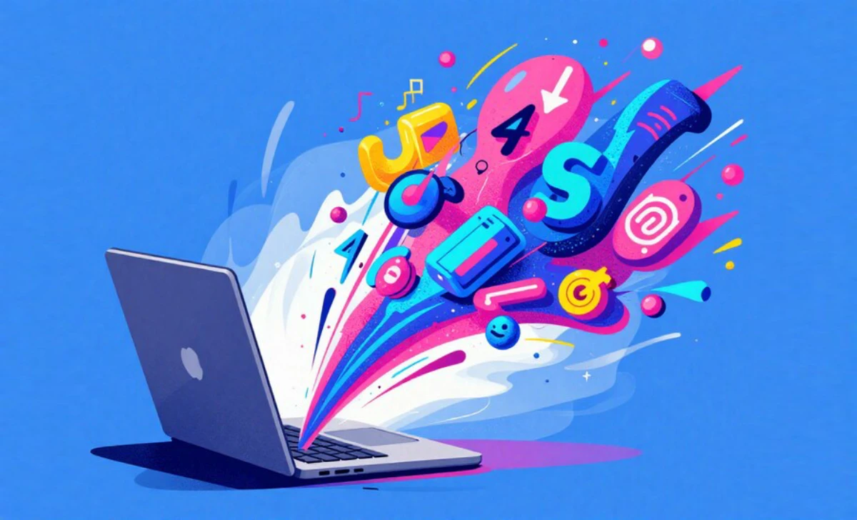 Ankadrochik concept illustration showing creative self-expression and individuality through colorful digital art