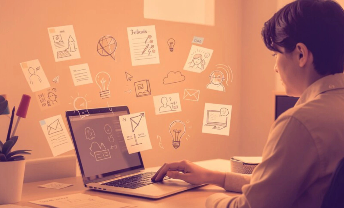 Person embracing creative expression and individuality inspired by Ankadrochik concept at their workspace