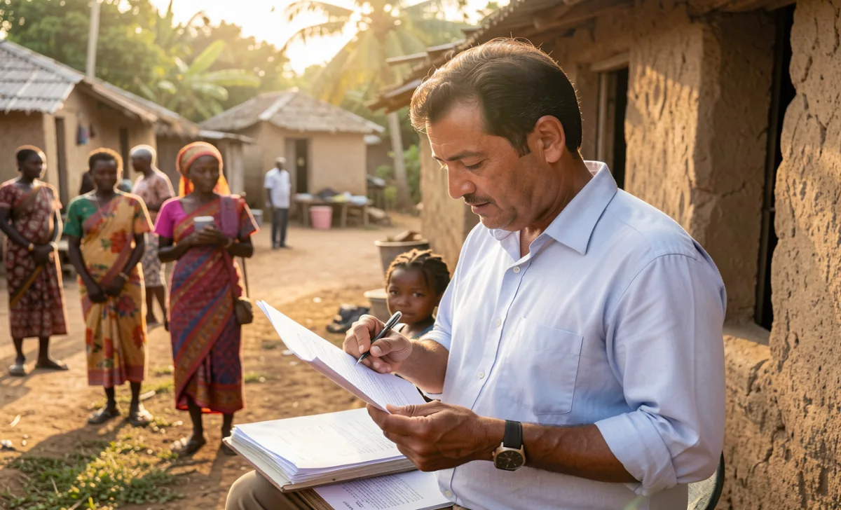Daniela Franco GTZ development professional working with a rural community on a field project