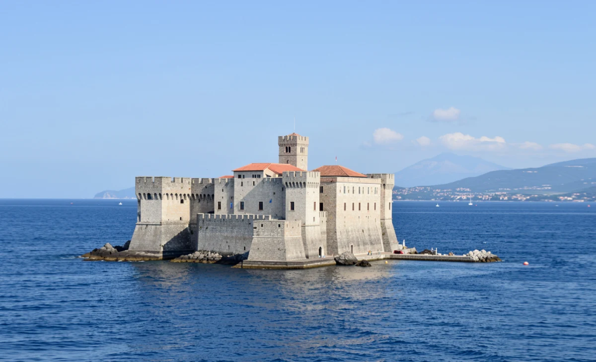 Castello Aragonese in Ischia, one of the real filming locations used for Mongibello in The Talented Mr. Ripley