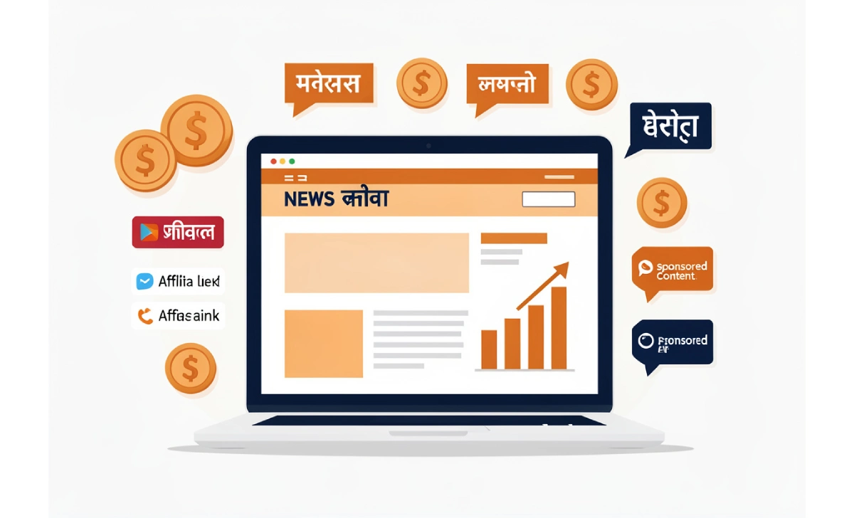 AajKiTajikhabar.com business model showing how Hindi news sites earn money online through ads and content