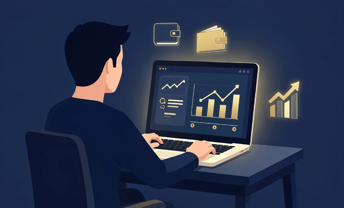 Beginner using finance cryptopronetworkcom platform to learn crypto trading and digital finance basics