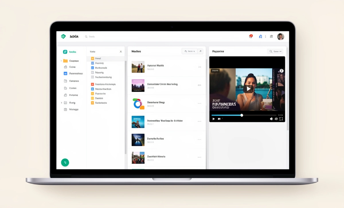 Moxhit4.6.1 three-panel interface showing folder tree, file list, and media preview pane