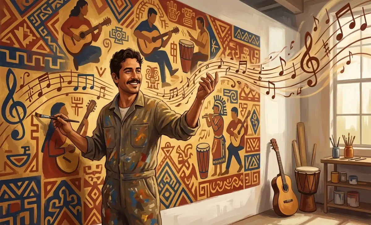 Royme Socarras artist blending music and visual art inspired by Cuban cultural roots