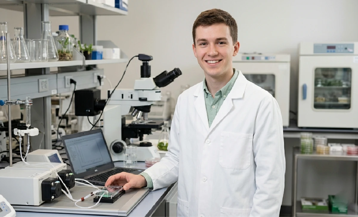 Tanner Jefferson PhD researcher at Oregon State University digital microfluidics lab