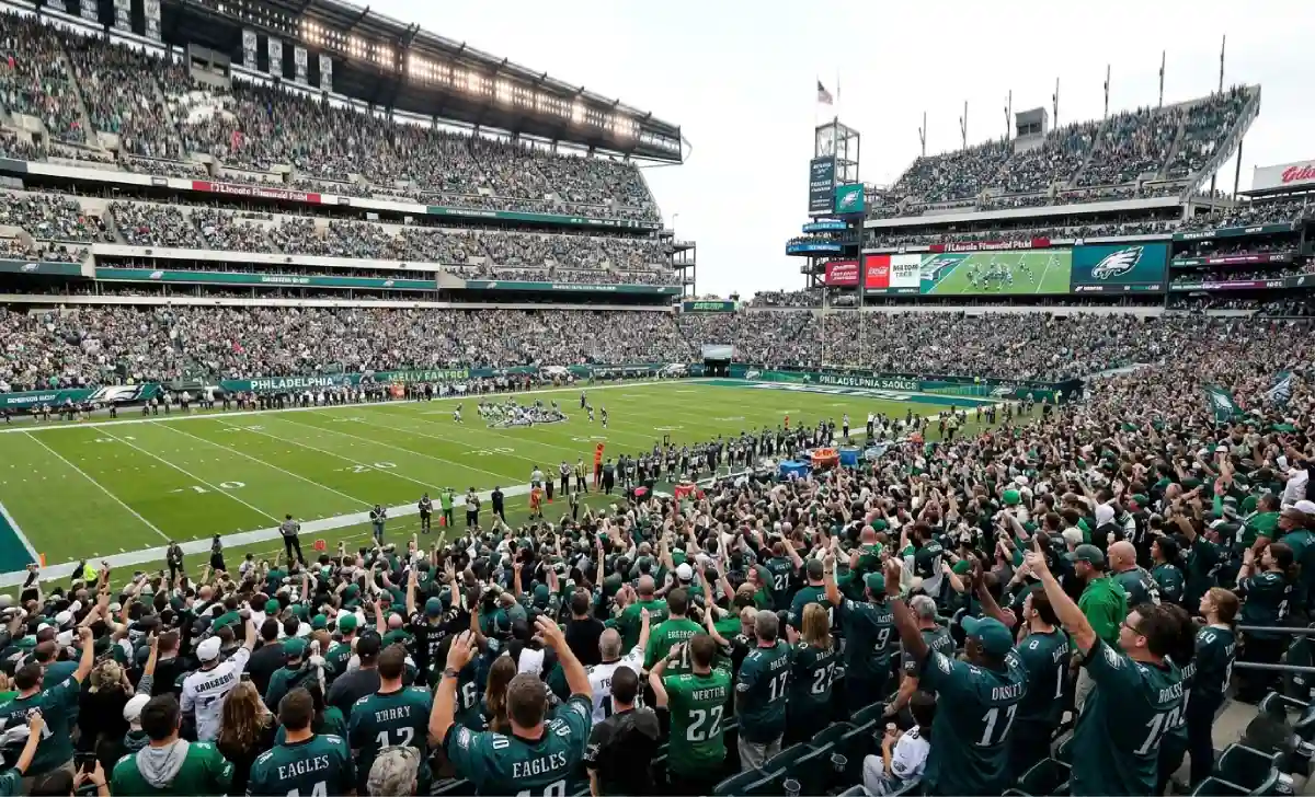Philadelphia Eagles fans at Lincoln Financial Field ahead of the 2026 season