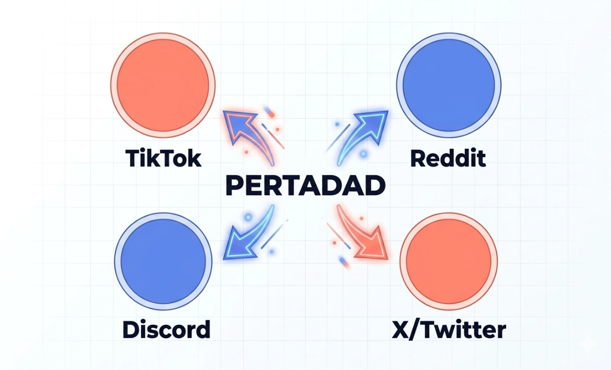 Pertadad spread across TikTok, Reddit, Discord, and X through viral sharing
