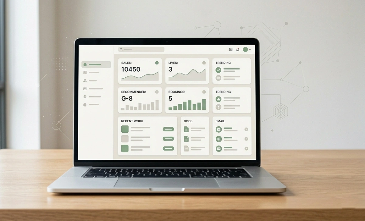 Runlia all-in-one platform dashboard on a laptop